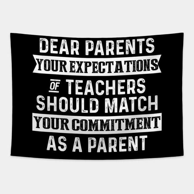 Dear Parents Funny Tapestry by Danielsmfbb