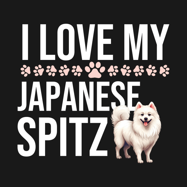 I Love My Japanese Spitz by The Jumping Cart