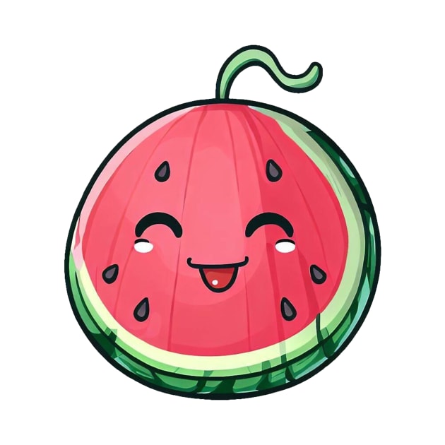 Watermelon Tropical Fruit by RainasArt