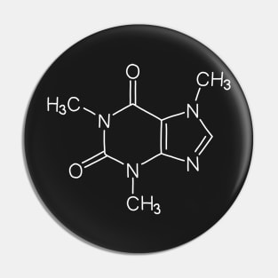 Geek Coffee Caffeine Molecule Chemical Compound Pin