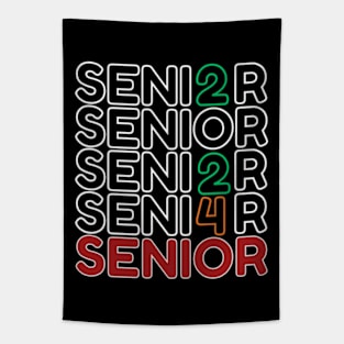 funny senior 2024 vintage retro style class of 2024 graduation Tapestry