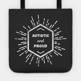 Autistic and proud  (chalk, light) Tote