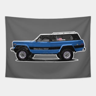 FSJ Beach Truck - Blue, Weathered, Darks Tapestry