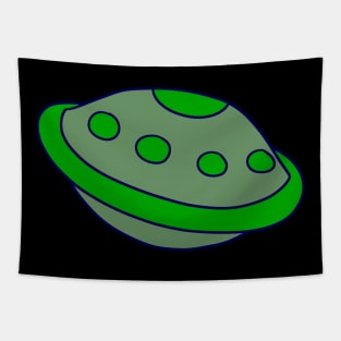 Green UFO Tapestry