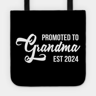 Promoted To Grandma Est 2024 Cute Soon Grandmother Tote