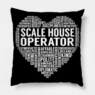 Scale House Operator Heart Pillow