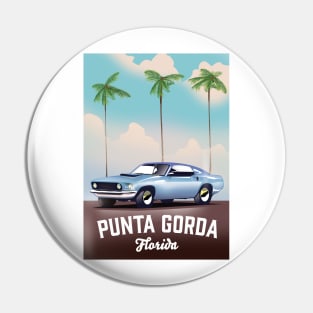 Punta Gorda florida auto travel poster, Pin