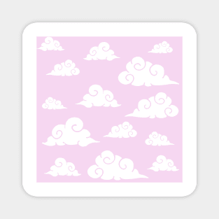 Pastel pink cloud print Magnet