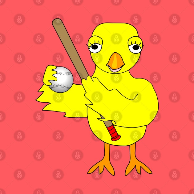 Softball Baseball Chick by Barthol Graphics