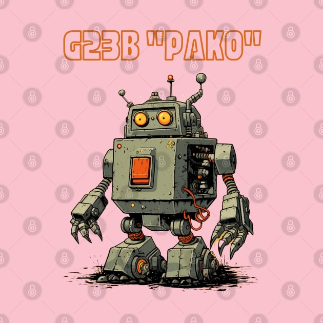 Futuristic Funny Robots  G23B "PAKO" by FrogandFog