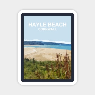 Hayle Beach, St Ives Bay Cornwall. Cornish gift. Travel poster Magnet