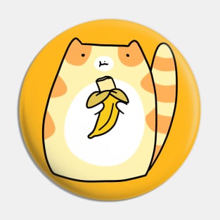 Tabby Cat Eating a Banana Pin