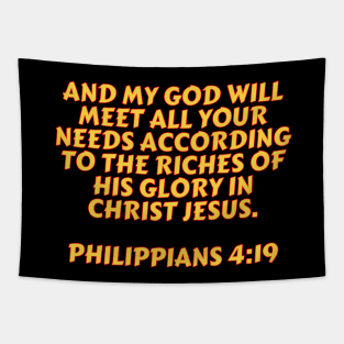 Bible Verse Philippians 4:19 Tapestry