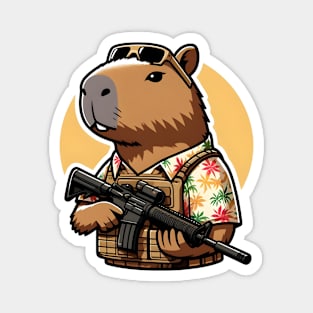 tactical capybara Magnet