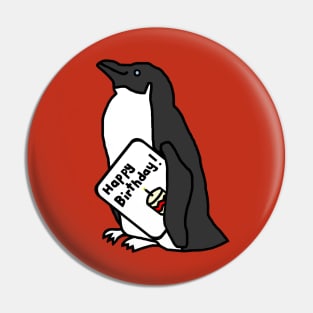 Animals Birthday Greetings Penguin says Happy Birthday Pin