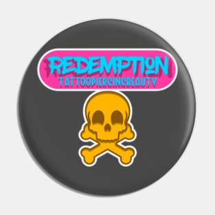 Redemption happy skull Pin