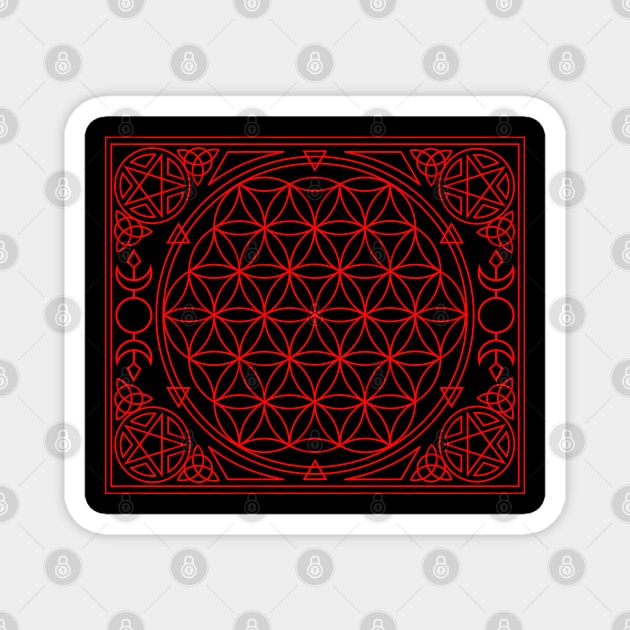 Flower of Life Alter cloth Magnet by RavenWake