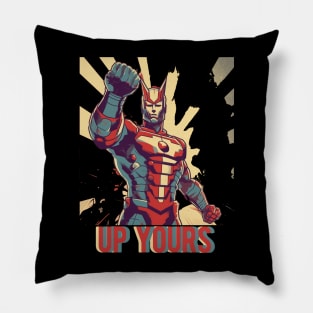 Ultraman Super Hero Parody Propaganda Retro Style Pillow