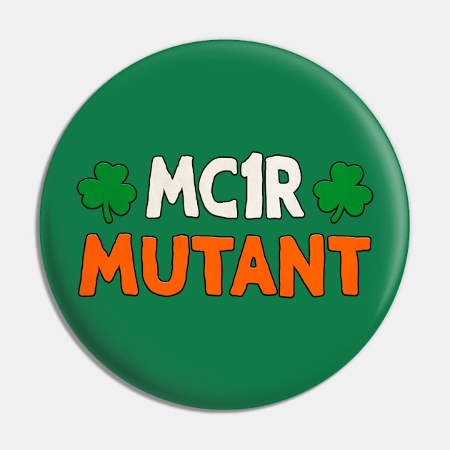 MC1R Mutant Redhead Red Hair Ginger St. Patrick's Day Gift Pin by JohnnyxPrint