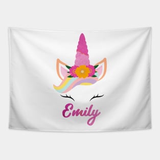 Name emily unicorn Tapestry