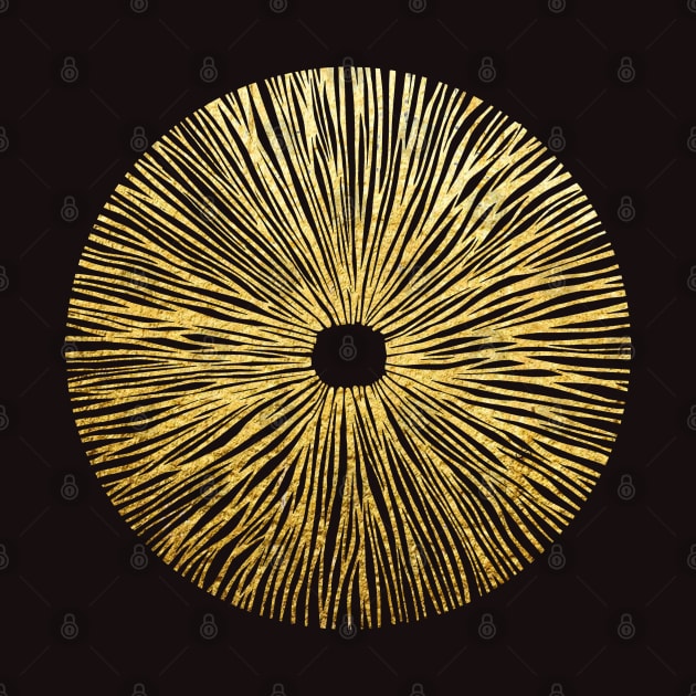 Gold magic mushroom  spore print by iefae