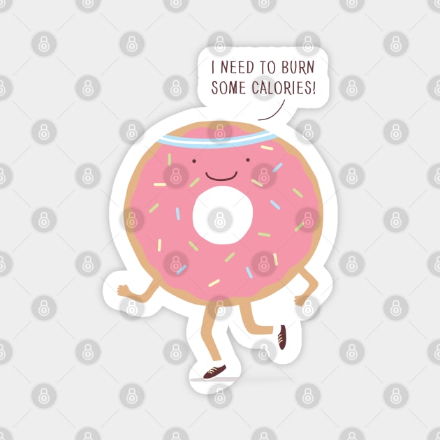 Donut workout Magnet by milkyprint