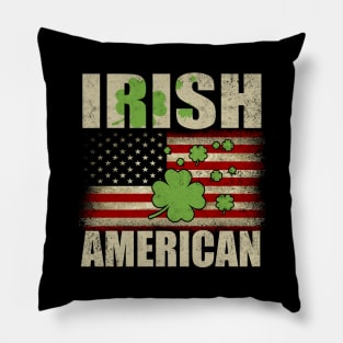 St. Patrick's Day IRISH AMERICAN FLAG Pillow