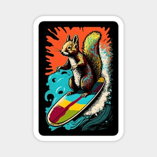 Squirrel surfing Magnet