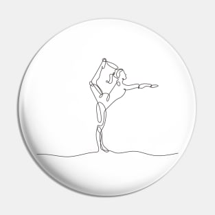 One Line Drawing Yoga Pin