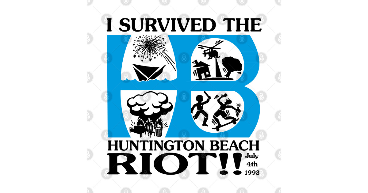 HB Riot 1993 - Hb Riots - T-Shirt | TeePublic