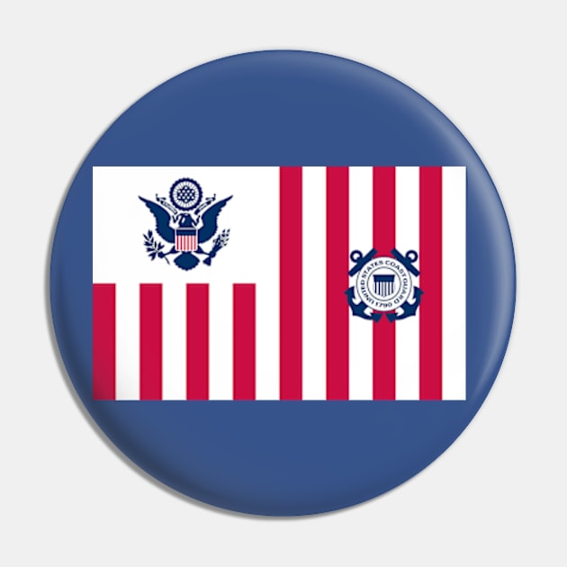 U.S. Coast Guard Ensign Pin by Desert Owl Designs