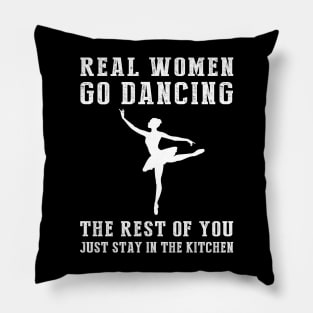 Graceful in the Kitchen! Real Women Go Ballet Tee - Embrace Elegance with this Hilarious T-Shirt Hoodie! Pillow