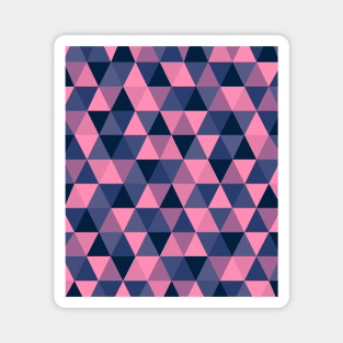 Pink and Blue Geometric Pattern Magnet