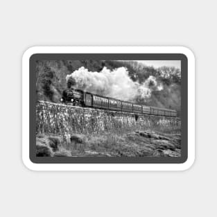 LNER B1 Mayflower - Black and White Magnet