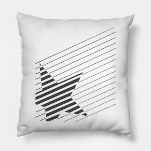 Guitar Star with Stripes Pillow