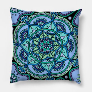 Blue Mandala Pillow