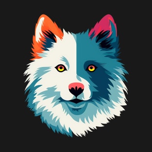 American Eskimo Dog Face Puppy Art T-Shirt