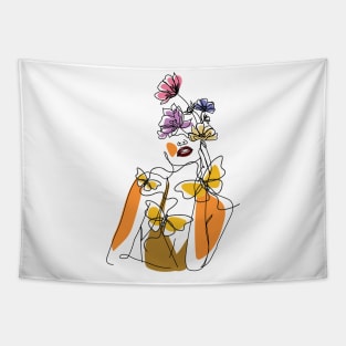 Signature Flowery Woman Tapestry