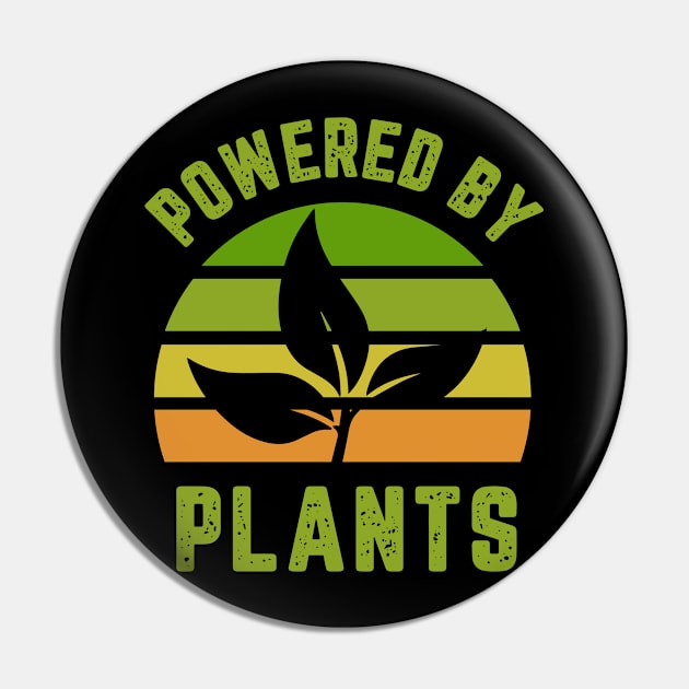 Powered by Plants Vegan Vintage Pin by Imutobi