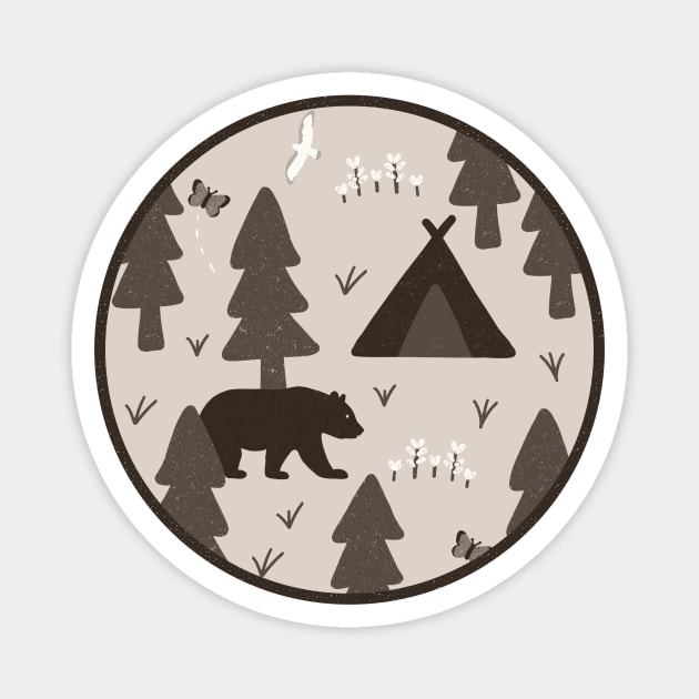True North (Bark & Stone) Magnet by Cascade Patterns