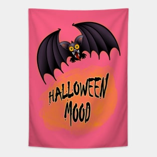 Halloween Mood Bat Cartoon Tapestry