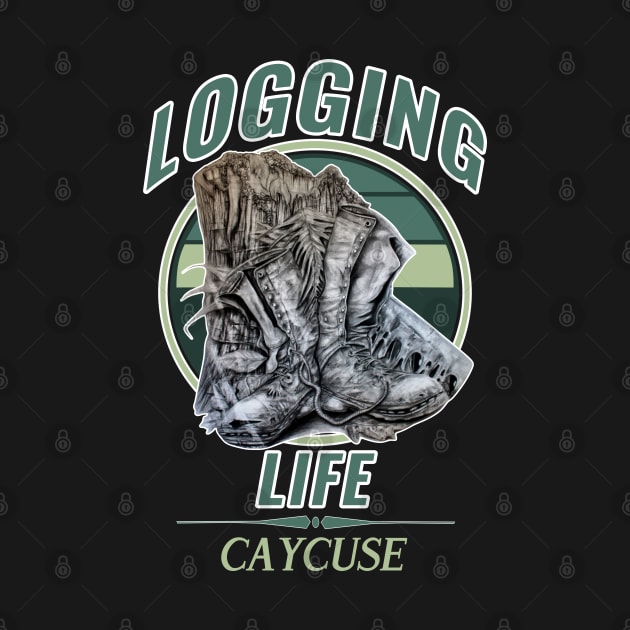 Logging Life Caycuse by AuburnQuailart