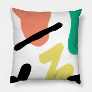 Memphis Jammin - Retro Shapes Art Pillow