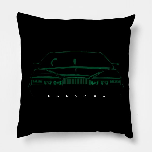 FUTURISTIC BRITISH V8 LUXURY CAR Pillow by Throwback Motors