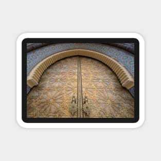 Golden door of the Royal Palace in Fez, Morocco Magnet