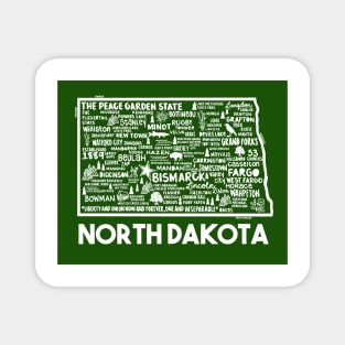 North Dakota Map Magnet