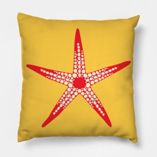 Red starfish Pillow