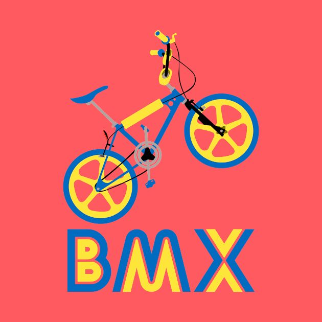 Blue & Yellow BMX Burner by Paulychilds