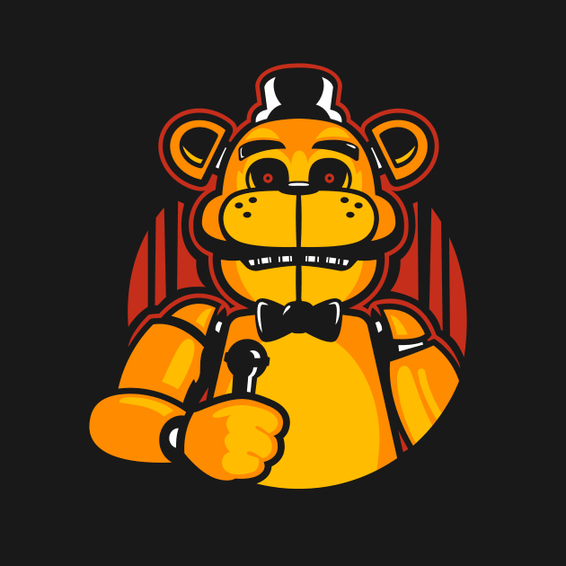 Golden Freddy (Over black) by demonigote