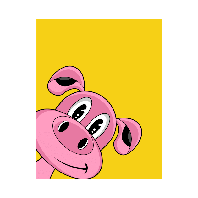 Cute Cartoon Pig by markmurphycreative